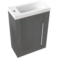 duschspa Waschtisch 45 cm Breite Waschbecken mit Unterschrank klein Badmöbel, Gäste WC