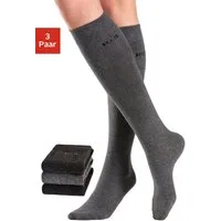 H.I.S Kniestrümpfe (Packung, 3-Paar) ohne einschneidendes Bündchen