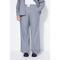 Studio Untold Schlupfhose Hose Wide Legs Streifen Patch Elastikbund