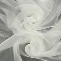 maDDma Stoff Organza Tüll Kostümstoff Chiffon Floristik 1 x 1,4 m Meterware, milchweiß