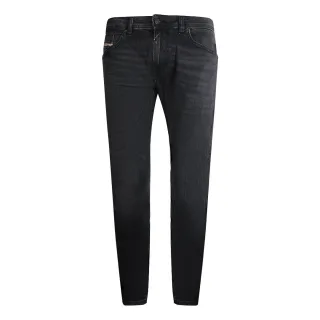 Diesel - Tommer-r - Schwarze Jeanshose Mit Verblasstem Muster