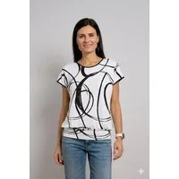 Seidel Moden Kurzarmshirt mit grafischem Muster - Rundhals - MADE IN GERMANY