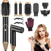 AIBISTAR Multihaarstyler 6-in-1 Haarstyler & Haartrockner,Warmluftbürste Airstyler Set, 3 einstellbare Temperaturstufen,360 Grad drehbares Antitangle Kabel