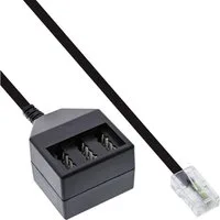 Inline InLine® TAE Adapterkabel, RJ45 Stecker auf TAE NFN Dose, 20cm Telefonkabel