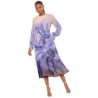 LIPSY Midikleid Lipy Langärmeliges Midikleid mit Print (1-tlg)