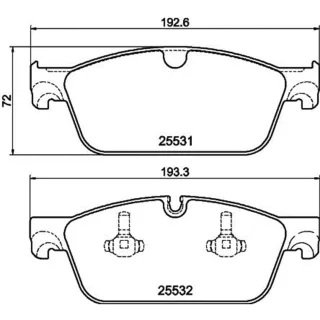 Hella Bremsbel?ge vorne Mercedes Gl-Klasse Gle Gls M-Klasse 8DB355020-141
