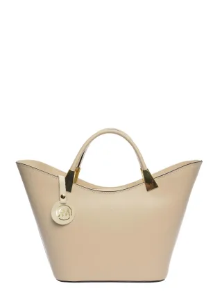 Roberta M Beige Rindsledertasche
