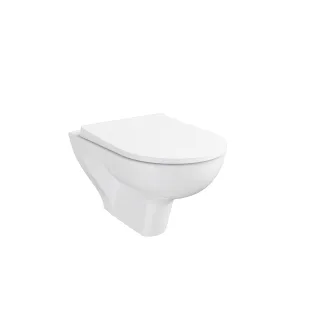 VitrA New S20 Round Tiefspüler-Wand-WC spülrandlos Smooth Flush 36 x Weiß Hochglanz,7701L003-0075 7701L003-0075