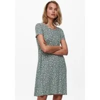 ONLY Minikleid ONLBERA BACK LACE UP S/S DRESS JRS NOOS Viskosemischung, regular fit, Rundhals