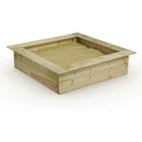 Wickey Sandkasten King Kong - Holzsandkasten mit Sitzrand - Verschiedene Größen -, (Erhältlich in 6 Größen von 120x120 cm bis 195x300 cm, Ideal für kreative Sandspiele mit Freunden & Geschwistern), Wetterfest & langlebig für jahrelanges Spielen mit 5