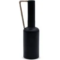 Spetebo Dekovase Metall Blumenvase AMANDA schwarz - 32 cm (Stück, 1 St., Deko Vase), Moderne Tischvase mit Henkel
