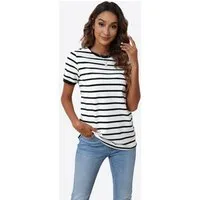 Imily Bela T-Shirt Damen Einfaches Kurzarm Top (Packung, 1-tlg., 1per-Pack) mit Rundhalsausschnitt