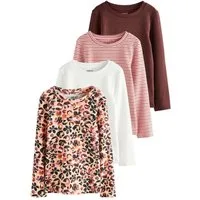 Next Langarmshirt Gerippte Langarm-T-Shirts, 4er-Pack (4-tlg)