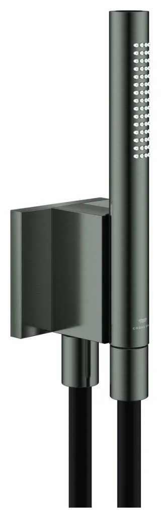 GROHE Handbrause-Set Rainshower Aqua Stick, 105006 2 Stahl 9,5 l hard graphite geb., 105006AL00 105006AL00