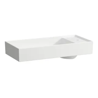 LAUFEN Kartell Waschtischschale 8123320001581, 75x35cm, weiß, 3 Hahnlöcher, Saphirkeramik