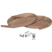 Basicwear Germany Schnürsenkel Elastische flache Schnürsenkel mit Drehverschluss