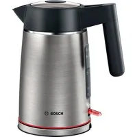 BOSCH Wasserkocher MyMoment TWK6M480, Abschaltautom., Überhitzungsschutz, Tassenanzeige, 1,7 l, 2400 W, Dampfstopp-Automatik, Trockengehschutz, Kalkfilter, Edelstahl