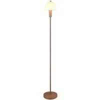Reality Leuchten Stehlampe, ohne Leuchtmittel, klein mit Metall-Fuß & Lampenschirm Glas stehend für Ecke, Höhe 120cm