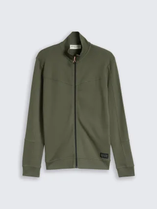 Denim Tom Tailor - Sweatjacke aus Baumwolle urban olive green - Gr. - XXL