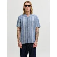 Jack & Jones Kurzarmhemd JPRBLUSUMMER LIN. BLEN DOBBY SS SHIRT SN