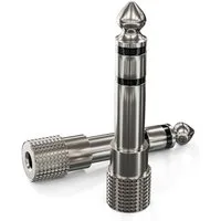 deleyCON deleyCON 2x Stereo Audio Klinke Adapter 6,3mm Klinken Stecker auf Audio-Kabel