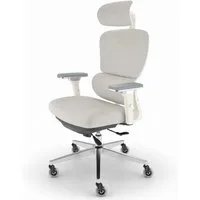CLOUVOU Bürostuhl Ergonomisch, Schreibtischstuhl bis 150 kg - Testsieger (ProSeat - Chefsessel für Arbeitszimmer, 4D Gaming Armlehnen & 3D Kopfstütze), Blade Wheels, Homeoffice, Gaming Stuhl, Drehstuhl