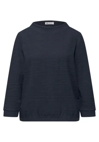Street One - Strukturshirt blau - Gr. - 36