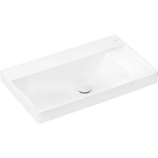 hansgrohe Aufsatzwaschtisch Xelu Q 800x480mm, ohne Hahnloch/Überlauf, geschliffen mit Ablage rechts, weiß