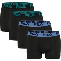 Fila Boxer (4er Pack) ohne Eingriff, mit farbigem Logobund, Multipack
