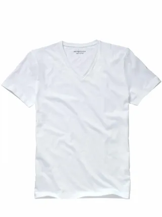Mey & Edlich Herren Benchmark-Shirt V-Neck Doppelpack Weiß 100 % Baumwolle