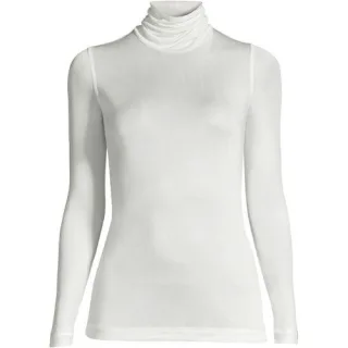 Seidenunterhemd mit Rollkragen für Damen, Damen, size: regular, Blau, Seide, by Lands' End