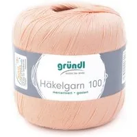 Gründl Häkelgarn 100, Baumwolle dünn zum Häkeln Handarbeiten DIY, 100g Häkelwolle, 566,00 m (Baumwollgarn, Filethäkelgarn), 60° waschbar