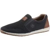 Rieker Slipper Sommerschuh, Schlupfschuh, Freizeitschuh mit kontrastfarbenen Besätzen