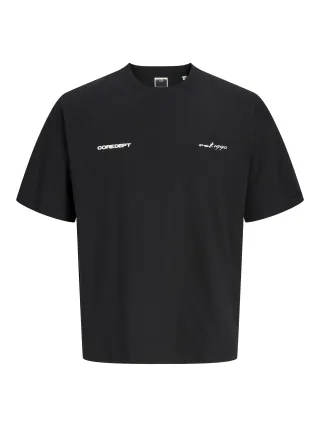 JACK&JONES - JCOBIARRITZ CHROME PRINT TEE STYD JNR Black - Gr. - 140