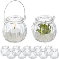 relaxdays Windlicht Glas 12er Set (12 St)