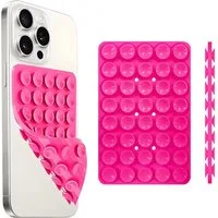 HS.SUPPLY Handy-Halterung Doppelseitiger Silikon-Handyhalter mit Saugnäpfen für iPhone & Android