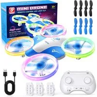 Rolipo Mini Drohne für Kinder Spielzeug,RC Flugzeug Spielzeug, 3 Akkus,DIY Drohne (für Kinder und Anfänger Indoor & Outdoor Geschenke für Jungen Mädchen)