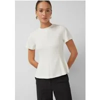 s.Oliver Kurzarmshirt T-Shirt Ausgestelltes T-Shirt mit Schleifen-Detail