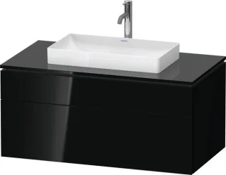Duravit L-Cube Konsolenwaschtischunterbau wandhängend Schwarz Hochglanz 1020x550x482 mm - LC48810404 LC4881040400000