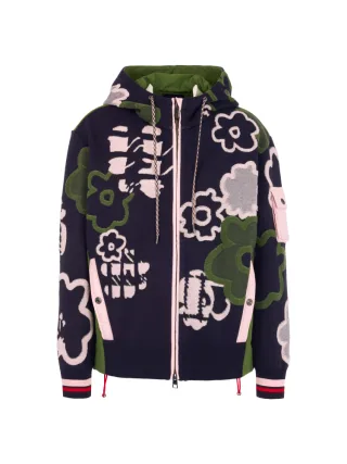 Marc Cain Sports - Sportlicher Cardigan mit Blumenmuster garden green new - Gr. - 38