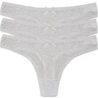 HO-Ersoka Stringtanga Damen Strings Spitze Set 3/6 Stück Tangas Slips schwarz/weiß (Packung, 3er Set, 6er Set)