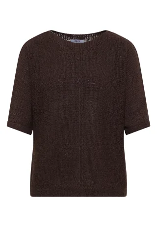 CECIL - Dolman Pullover mit U-Boot-Ausschnitt brown cacao - Gr. - L