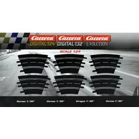 Carrera® Autorennbahn Carrera 20020577 - EVOLUTION/EXCLUSIVE 1:24 Kurven 1/30°