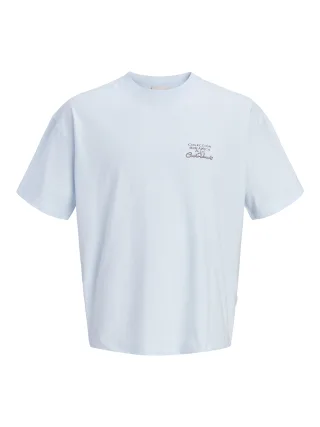 JACK&JONES - JORATOCHA SKETCH BACK TEE SS CREW NECK Blau - Gr. - L