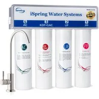 iSpring Wasserfilter CU-A4 tanklose Ultra-Filtration mit 4 Stufen&weicher Edelstahlarmatur