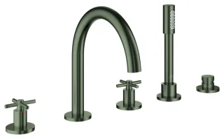 GROHE 5-Loch-Wannen-Kombination Atrio 29408 Kreuz-Griff satin graphite, 29408MG0 29408MG0