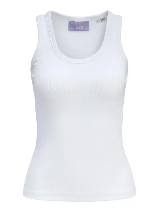 JJXX - JXFRIDA SL U-NECK TOP JRS NOOS Bright White - Gr. - XS