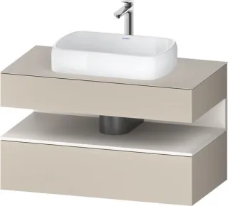 Duravit Qatego Konsolenwaschtischunterbau wandhängend Taupe Supermatt 1000x550x600 mm - QA4731084830 QA4731084830000