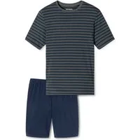 Schiesser Pyjama Schlafanzug kurz - Casual Essentials (2 tlg) schlafanzug schlafmode bequem