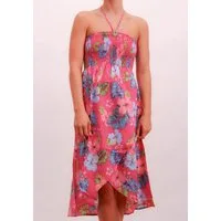 Joop Jeans Strandkleid JEANS! HIBISCUS mit Wickel-Stil im Rockteil, aus Baumwollmischung